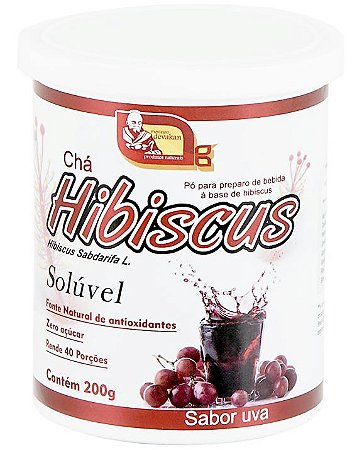 Chá de Hibiscus Solúvel Uva 200g - Mosteiro Dévakan