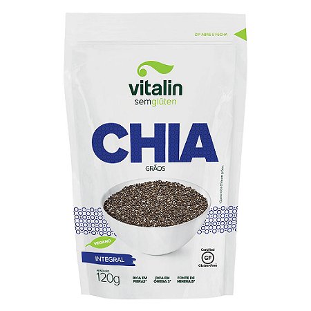 Chia Integral em Grãos 120g - Vitalin