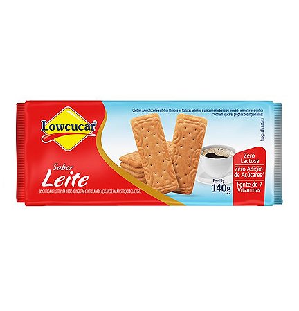 Biscoito Sabor Leite Zero Açúcares 140g - Lowçucar