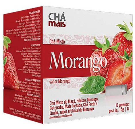 Chá Misto sabor Morango 10 sachês - Chá Mais