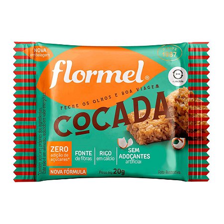 Cocada Zero Açúcar 20g - Flormel