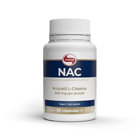 NAC N-acetil L-cisteína 60 cápsulas - Vitafor