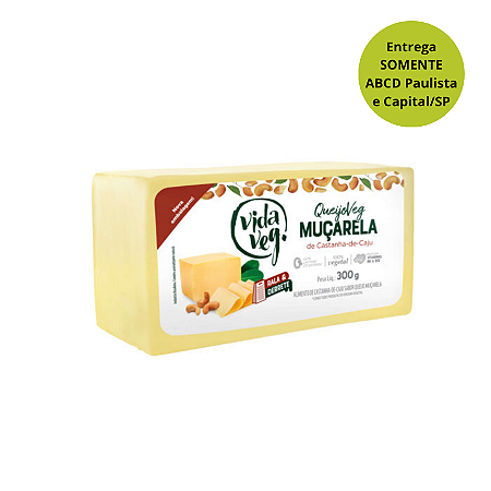 Queijo Mussarela de Castanha de Caju Vegano 300g - Vida Veg!