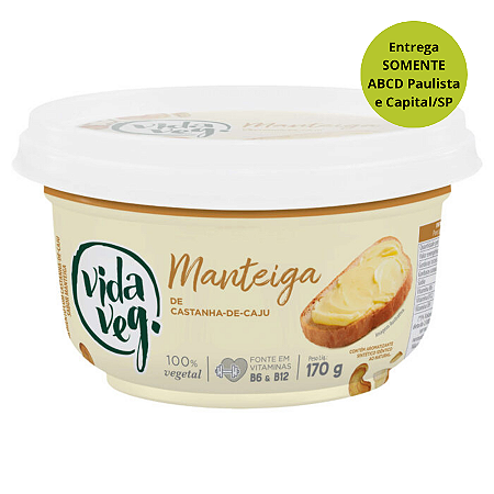 Manteiga de Castanha de Caju Vegana 170g - Vida Veg!