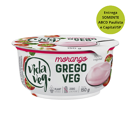 Iogurte Grego Vegano Morango 150g - Vida Veg!