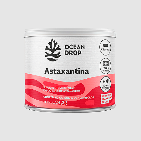 Astaxantina Vegana 60 cápsulas - Ocean Drop