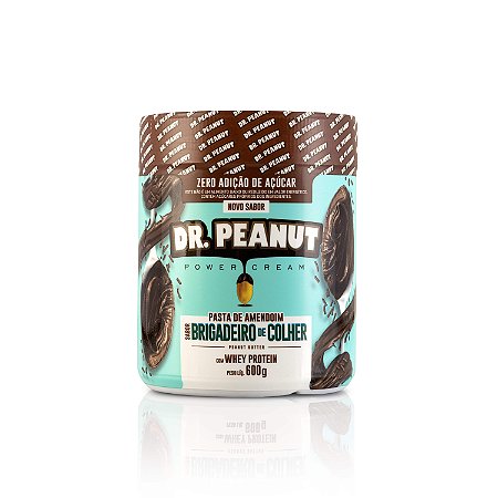 Pasta de Amendoim sabor Brigadeiro de Colher com Whey Protein 600g - Dr. Peanut