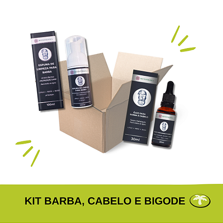 Kit Barba, Cabelo e Bigode - 2 itens