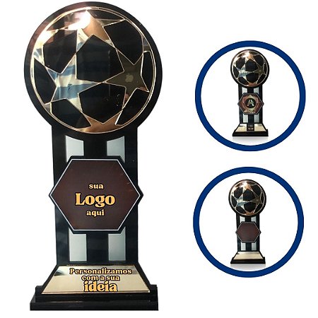 Troféu Futebol Personalizado Em UV Acrílico e MDF