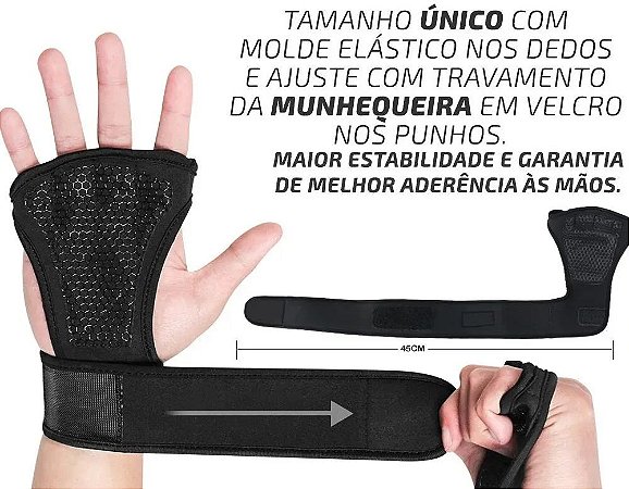 Luva Academia Feminina E Masculina Grip Ajustável MBfit