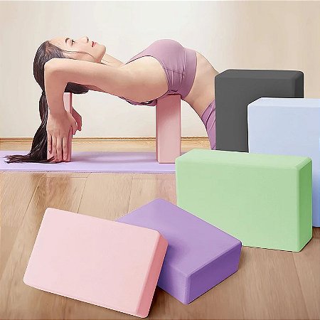 Kit 2 Unid Tijolo Bloco De Yoga EVA Pilates RPG Exercicios - Click Compras  Na Internet®