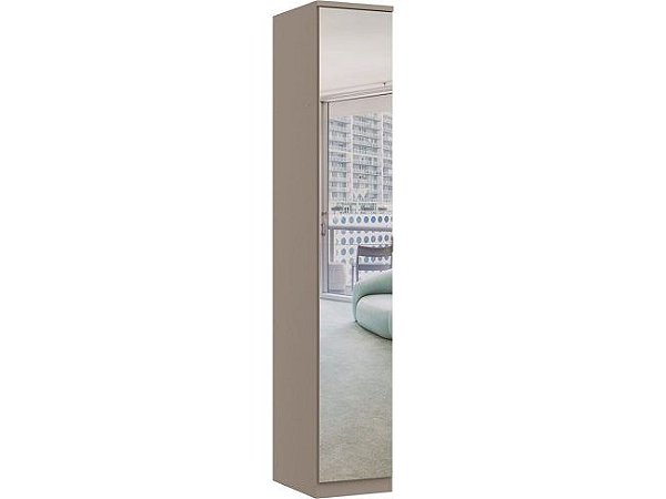 Módulo 1 Porta Elegance 4210A - Níquel com espelho - Móveis Castro