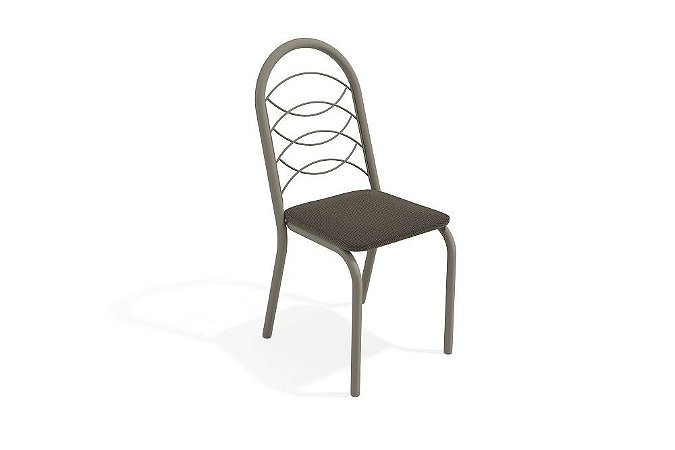 Par de Cadeiras Holanda - Ref. 2C009 - Estampa: 21 (Marrom) Nikel - Kappesberg