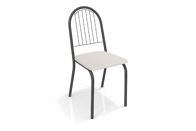 Par de Cadeiras Noruega - Ref. 2C077 - Estampa: 106 (Branco) Preto - Kappesberg