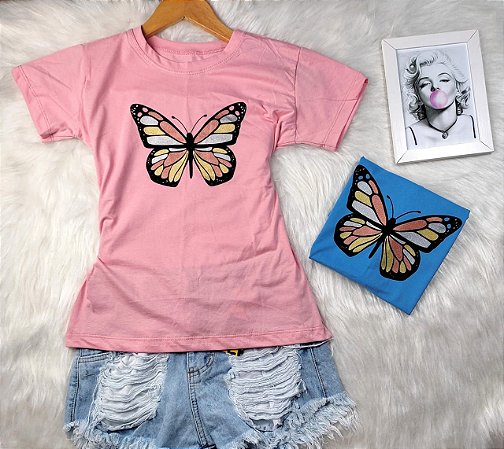 t shirt borboleta