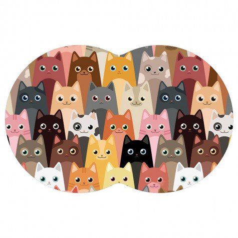 Tapete Pet Gato - Color 54X39cm