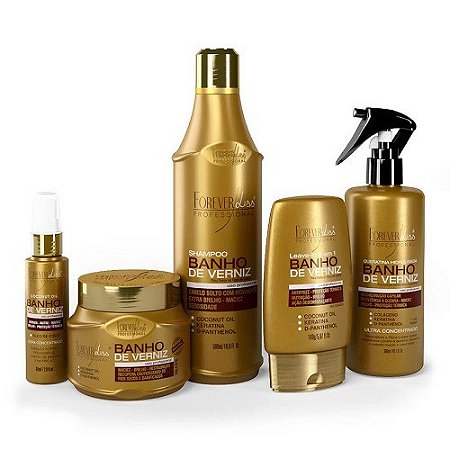 Linha Banho de Verniz Forever Liss (Kit com 6, 5 ou 4 Produtos)