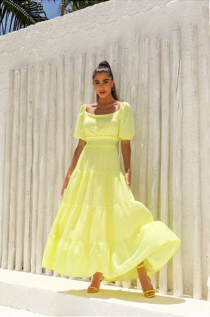 Vestido Longuete Chiara Amarelo