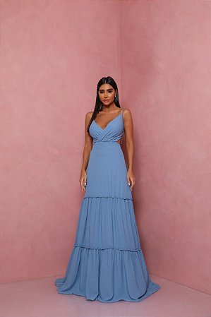 Vestido Longo Lupita Azul