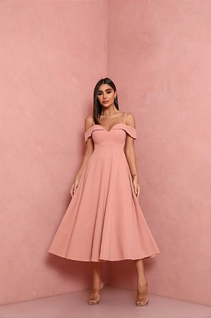 Vestido Midi Lila Rosa