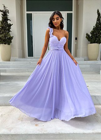 Vestido Longo Encanto Lilas - Labonna