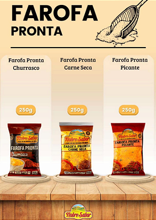 FAROFA PRONTA SABOR CARNE SECA
