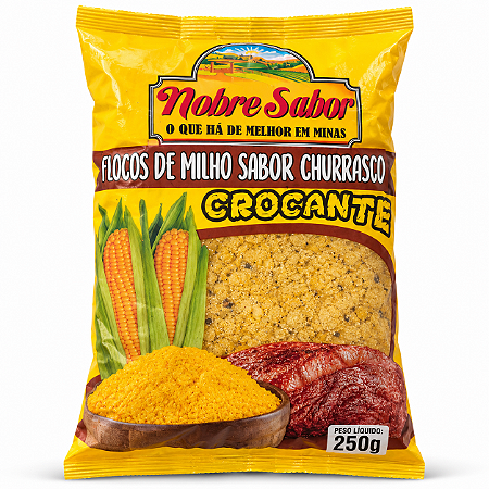 FLOCOS DE MILHO SABOR CHURRASCO - 250G