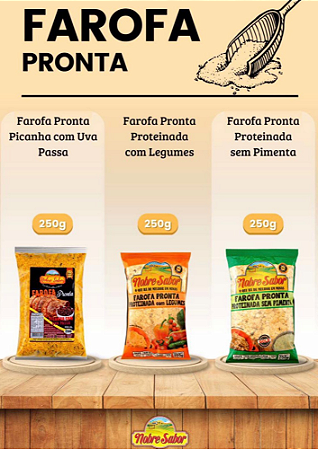 FAROFA PRONTA SABOR PICANHA COM UVA PASSA