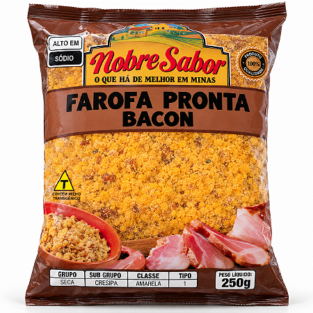 FAROFA PRONTA SABOR BACON - 250G