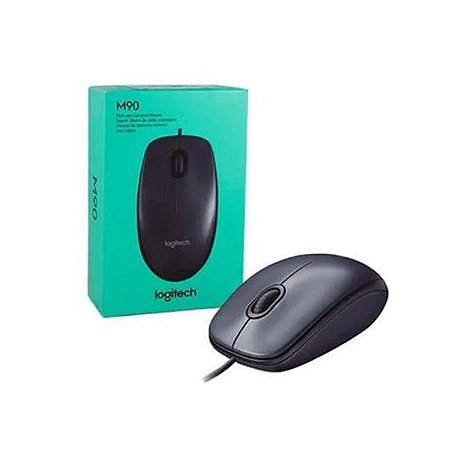 Mouse Optico Usb M90 Preto Logitech