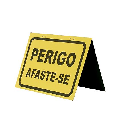 Cavalete Duplo 34 X 47 Amarelo Perigo Afaste-Se