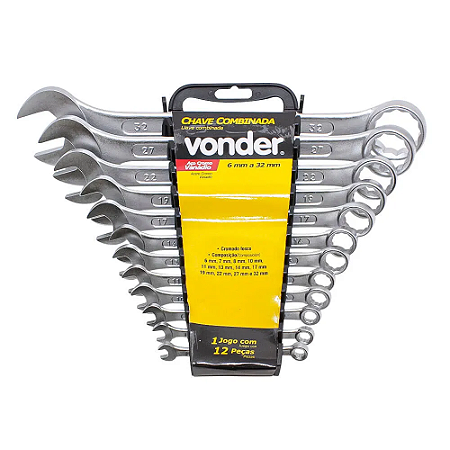 Chave Combinada Jogo 6 a 32mm C/12 Peças Crv Vonder