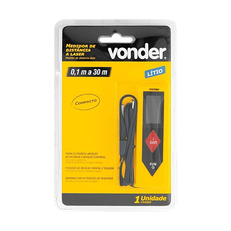 Medidor Distancia Laser 30m Compacto Vonder