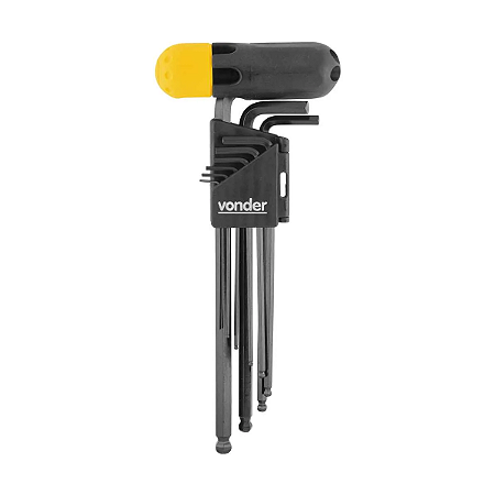 Chave Allen Jogo 1,5a10mm 10 Peças Longa Abaulada