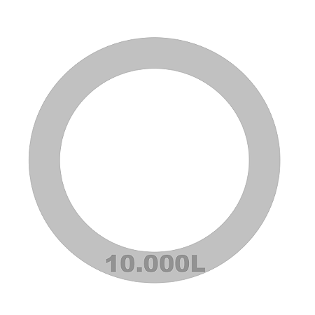 Disco de identificação Capacidade Tanque 10.000L