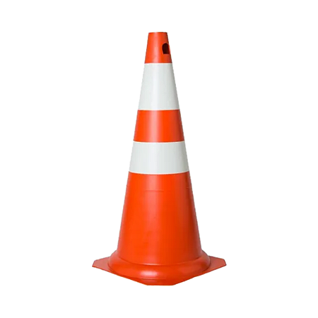 Cone Pvc Rigido 75 Cm - Laranja / Branco Up Comercial