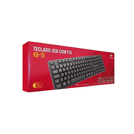 Teclado Usb Padrao Kb-15bk Preto - C3tech Plus