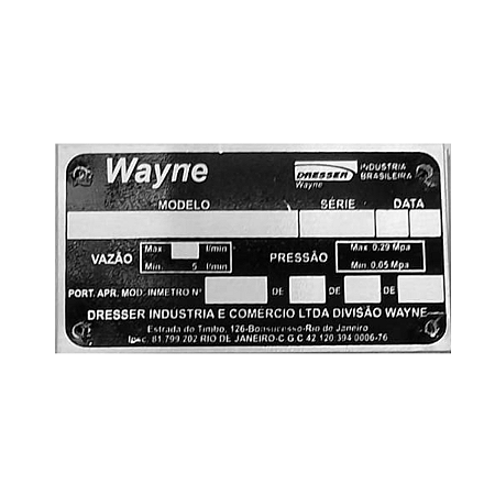 Plaqueta De Identificacao 3G Wayne