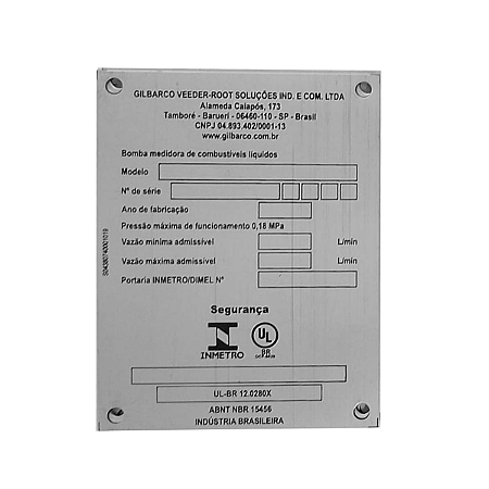 Plaqueta De Identificacao Stratema