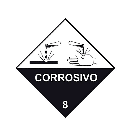 Placa Simbologia - 30 X 30 - 1,50mm - 8 - Corrosivo