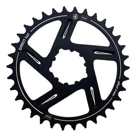 Coroa Ictus Direct Offset 3mm 34t - Preta
