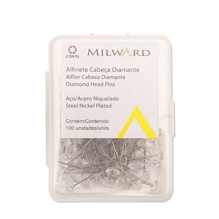 Alfinete Coats Milward Cabeça Diamante 100un