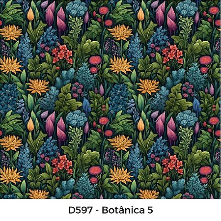 Tecido Tricoline Digital 3D Botanica 5