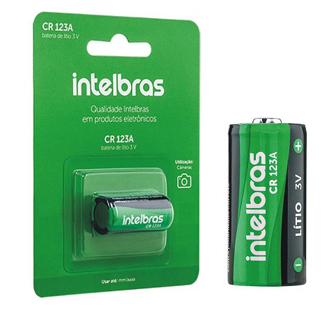 Pilha CR 123A intelbras Bateria de Lition 3V