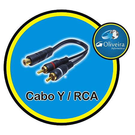 CABO Y RCA 1 FEMEA X RCA 2 FEMEA PLUG RETO 20CM PRETO - STORM - CBAY0004