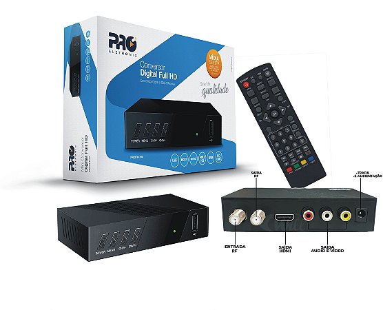 Conversor Digital para TV proeletronic prodt-1250 FULL HD