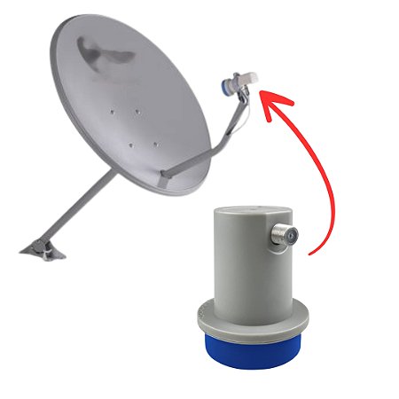 Lnb Universal 1 Saida Simples Banda Ku Lnbf - Proeletronic