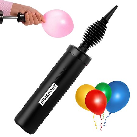 Bomba Ar Balões Inflador Manual Portátil Festa Encher Bexiga Brasport Profissional
