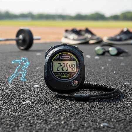 Cronômetro Digital Esportivo de Mão Alarme Relógio Bussola Cronos Brasport GB57600