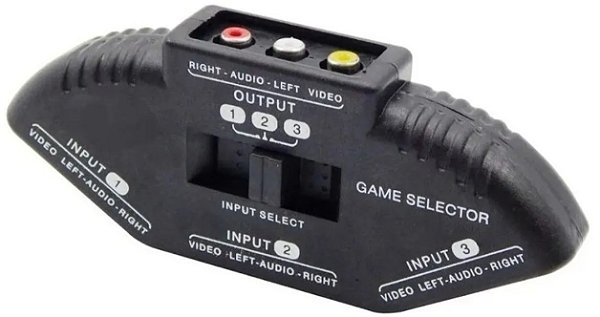 Chave Seletora Divisor RCA Audio e Video 3 Entradas x 1 Saida Loud - G